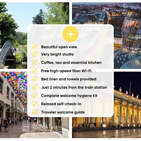 Lägenhet Cosy Avec Balcon Au Centre De Bordeaux *